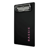 Minimalistischer moderner individuelle Name Mini Klemmbrett (Gewinkelt2)