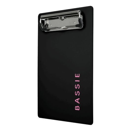 Minimalistischer moderner individuelle Name Mini Klemmbrett (Gewinkelt2)