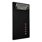 Minimalistischer moderner individuelle Name Mini Klemmbrett (Schrägansicht)