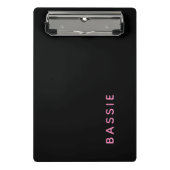 Minimalistischer moderner individuelle Name Mini Klemmbrett (Vorderseite)