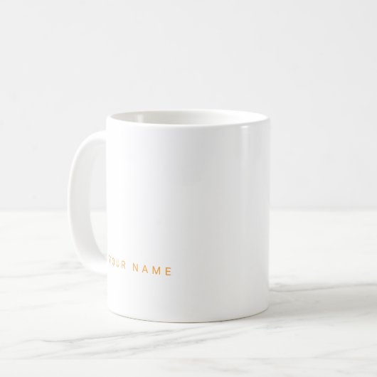 Minimalistischer moderner Individuelle Name, Text Kaffeetasse (Vorderseite Links)