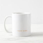 Minimalistischer moderner Individuelle Name, Text Kaffeetasse (Links)