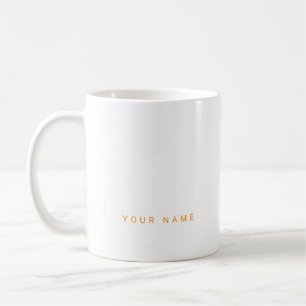 Minimalistischer moderner Individuelle Name, Text  Kaffeetasse