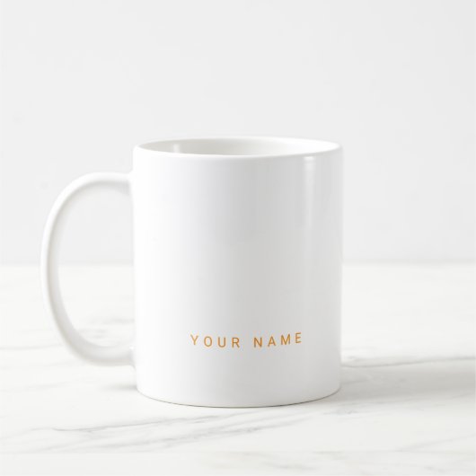 Minimalistischer moderner Individuelle Name, Text  Kaffeetasse (Links)