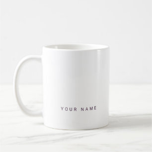 Minimalistischer moderner Individuelle Name, Text  Kaffeetasse