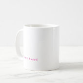 Minimalistischer moderner Individuelle Name, Text  Kaffeetasse (Vorderseite Links)
