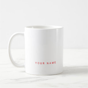 Minimalistischer moderner Individuelle Name, Text  Kaffeetasse