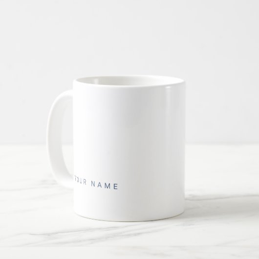 Minimalistischer moderner Individuelle Name, Text Kaffeetasse (Vorderseite Links)