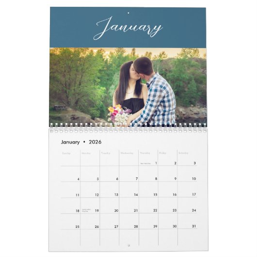 Minimalistischer moderner Kalender (Jan 2026)