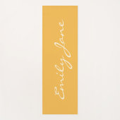 Minimalistischer moderner Kalligrafiename Benutzer Yogamatte (Vorderseite)