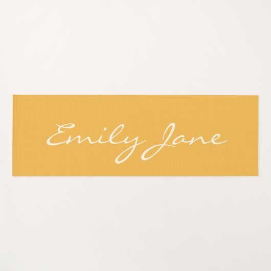 Minimalistischer moderner Kalligrafiename Benutzer Yogamatte (Vorderseite (Horizontal))