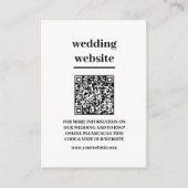 Minimalistischer moderner Kalligraphie-Hochzeitsst Begleitkarte (Vorderseite)