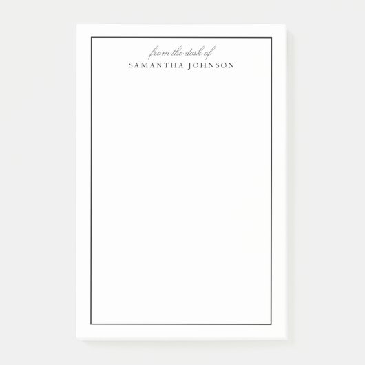 Minimalistischer moderner Klassik vom Schreibtisch Post-it Klebezettel (Vorderseite)