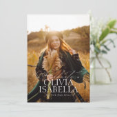 Minimalistischer moderner klassischer Foto Collage Einladung (Stehend Vorderseite)