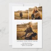 Minimalistischer moderner klassischer Foto Collage Einladung (Rückseite)