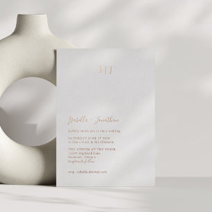 Minimalistischer moderner klassischer Hochzeit Ros Folieneinladung