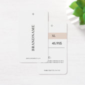 Minimalistischer moderner Kleidungspreisetikett (Schreibtisch)