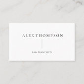 Minimalistischer moderner kreativer Name Schwarz/W Visitenkarte (Vorderseite)