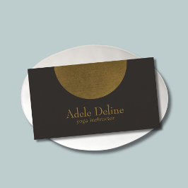 Minimalistischer, moderner Kupferdunkelgrau Yoga-T Visitenkarte