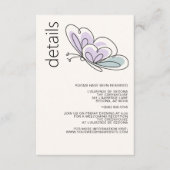 Minimalistischer moderner Lilac- und Dusty-Blauer  Begleitkarte (Vorderseite)