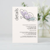 Minimalistischer moderner Lilac- und Dusty-Blauer  Begleitkarte (Stehend Vorderseite)