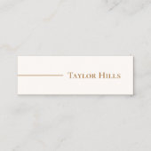 Minimalistischer moderner Linienname Kraft Mini Mini Visitenkarte (Vorderseite)