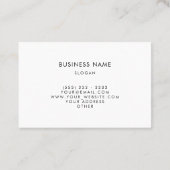 Minimalistischer moderner Loyalitätsrabatt Schwarz Treuekarte (Rückseite)