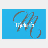 Minimalistischer, moderner Monogramm-Anfangsname b Geschenkpapier Set (Vorderseite 2)