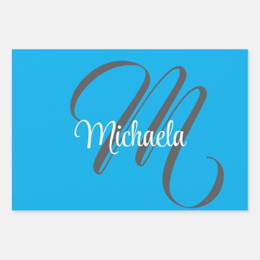 Minimalistischer, moderner Monogramm-Anfangsname b Geschenkpapier Set (Vorderseite 2)