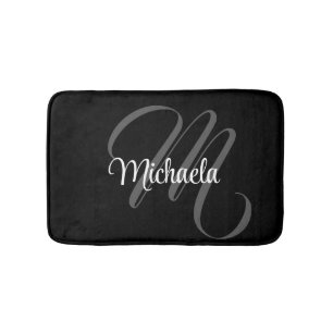 Minimalistischer moderner Monogramm-Anfangsname Badematte