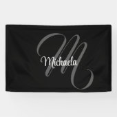 Minimalistischer moderner Monogramm-Anfangsname Banner (Horizontal)