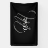 Minimalistischer moderner Monogramm-Anfangsname Banner (Vertikal)