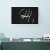 Minimalistischer moderner Monogramm-Anfangsname Banner (Messe)