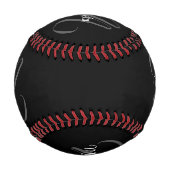 Minimalistischer moderner Monogramm-Anfangsname Baseball (Vorderseite)