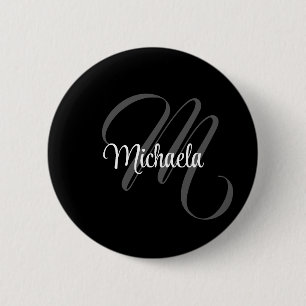 Minimalistischer moderner Monogramm-Anfangsname Button
