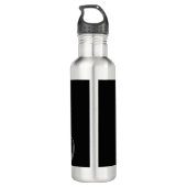 Minimalistischer moderner Monogramm-Anfangsname Edelstahlflasche (Rückseite)