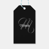 Minimalistischer moderner Monogramm-Anfangsname Geschenkanhänger (Vorderseite)