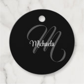 Minimalistischer moderner Monogramm-Anfangsname Geschenkanhänger (Vorderseite)