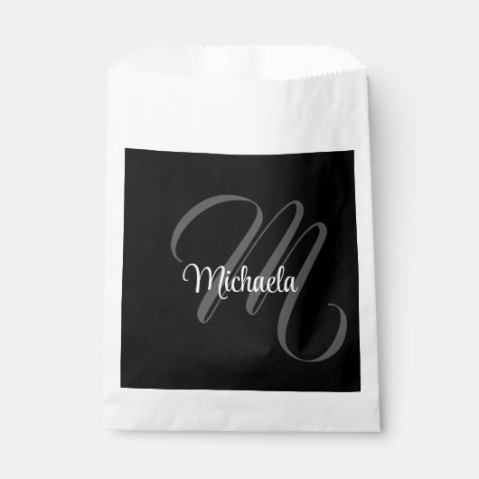 Minimalistischer moderner Monogramm-Anfangsname Geschenktütchen (Vorderseite)