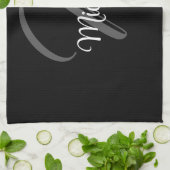 Minimalistischer moderner Monogramm-Anfangsname Geschirrtuch (Gefaltet)