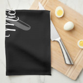 Minimalistischer moderner Monogramm-Anfangsname Geschirrtuch (Viertel Falte)