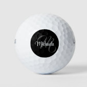 Minimalistischer moderner Monogramm-Anfangsname Golfball (Vorderseite)