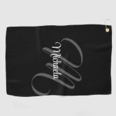 Minimalistischer moderner Monogramm-Anfangsname Golfhandtuch (Horizontal)