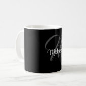 Minimalistischer moderner Monogramm-Anfangsname Kaffeetasse (Vorderseite Links)