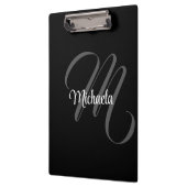 Minimalistischer moderner Monogramm-Anfangsname Klemmbrett (Links)