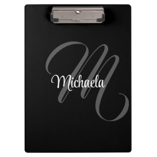 Minimalistischer moderner Monogramm-Anfangsname Klemmbrett