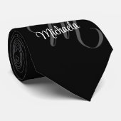 Minimalistischer moderner Monogramm-Anfangsname Krawatte (Gerollt)