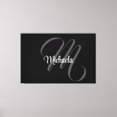 Minimalistischer moderner Monogramm-Anfangsname Leinwanddruck (Vorderseite)