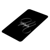 Minimalistischer moderner Monogramm-Anfangsname Magnet (Linke Seite)