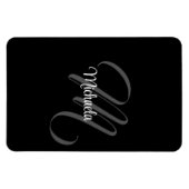Minimalistischer moderner Monogramm-Anfangsname Magnet (Horizontal)